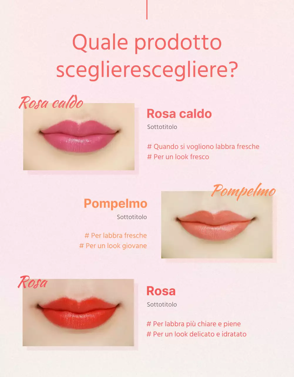 Vi presentiamo un rossetto rosa fresco e luminoso