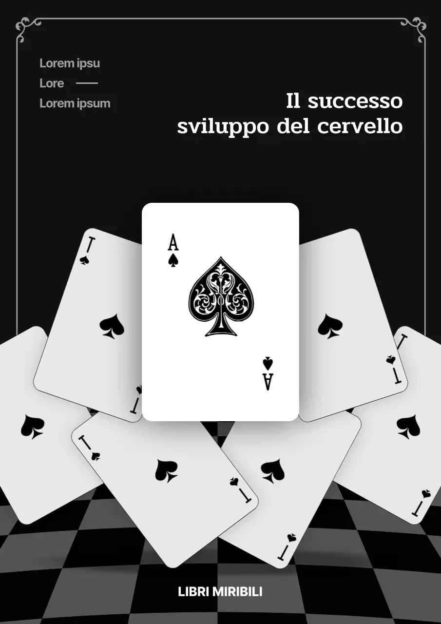 Libro di auto-aiuto per lo sviluppo del cervello moderno in bianco e nero