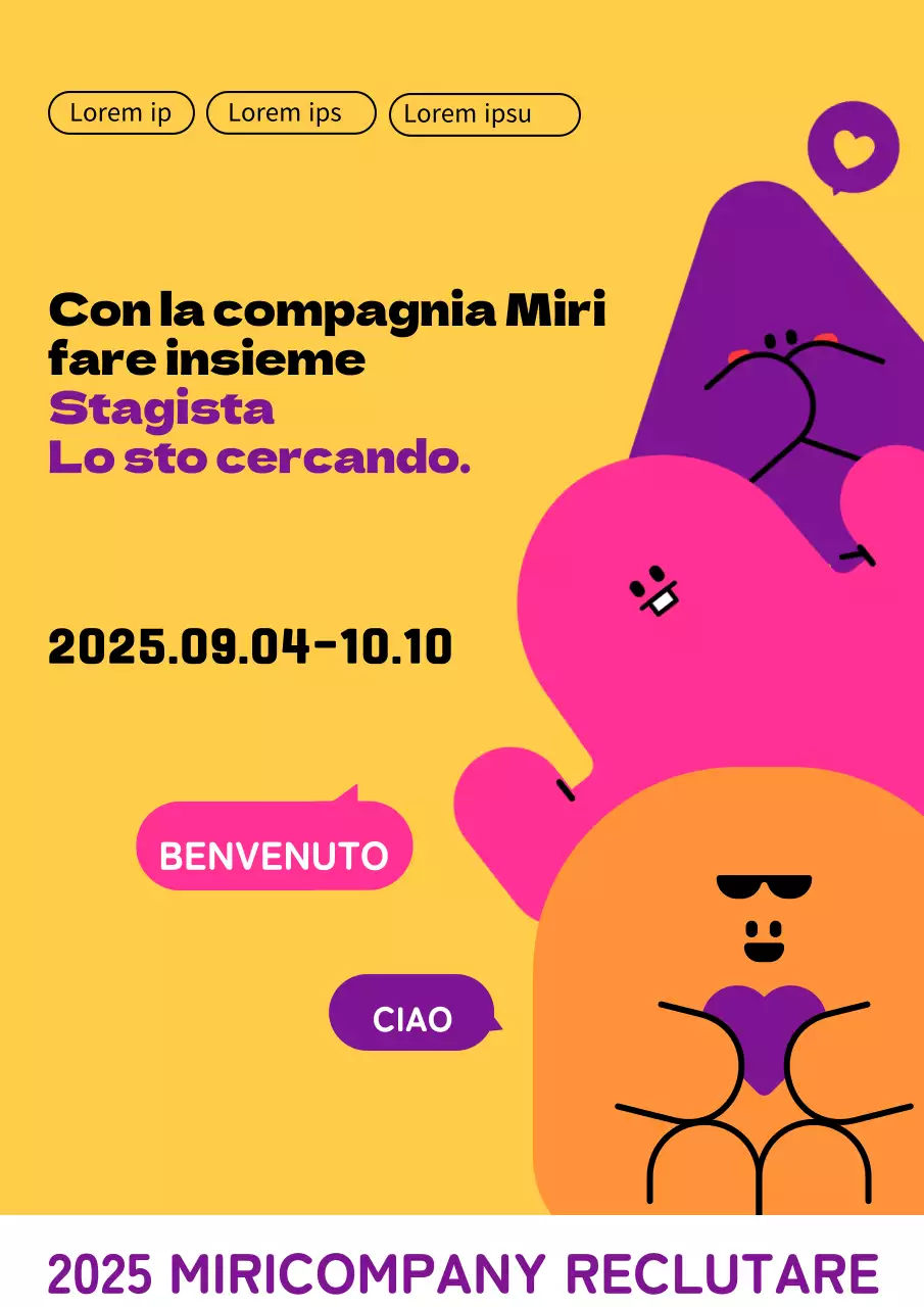 Stage estivi giallo e viola con una differenza