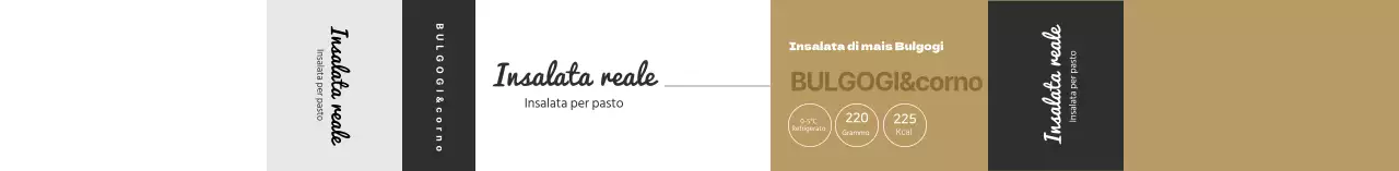 Etichetta informativa sugli alimenti Beige clean salad