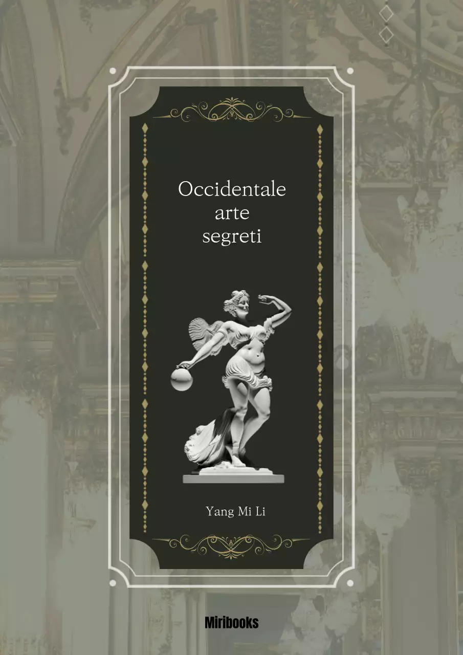 Libri d'arte occidentale in cornici ornate verde scuro