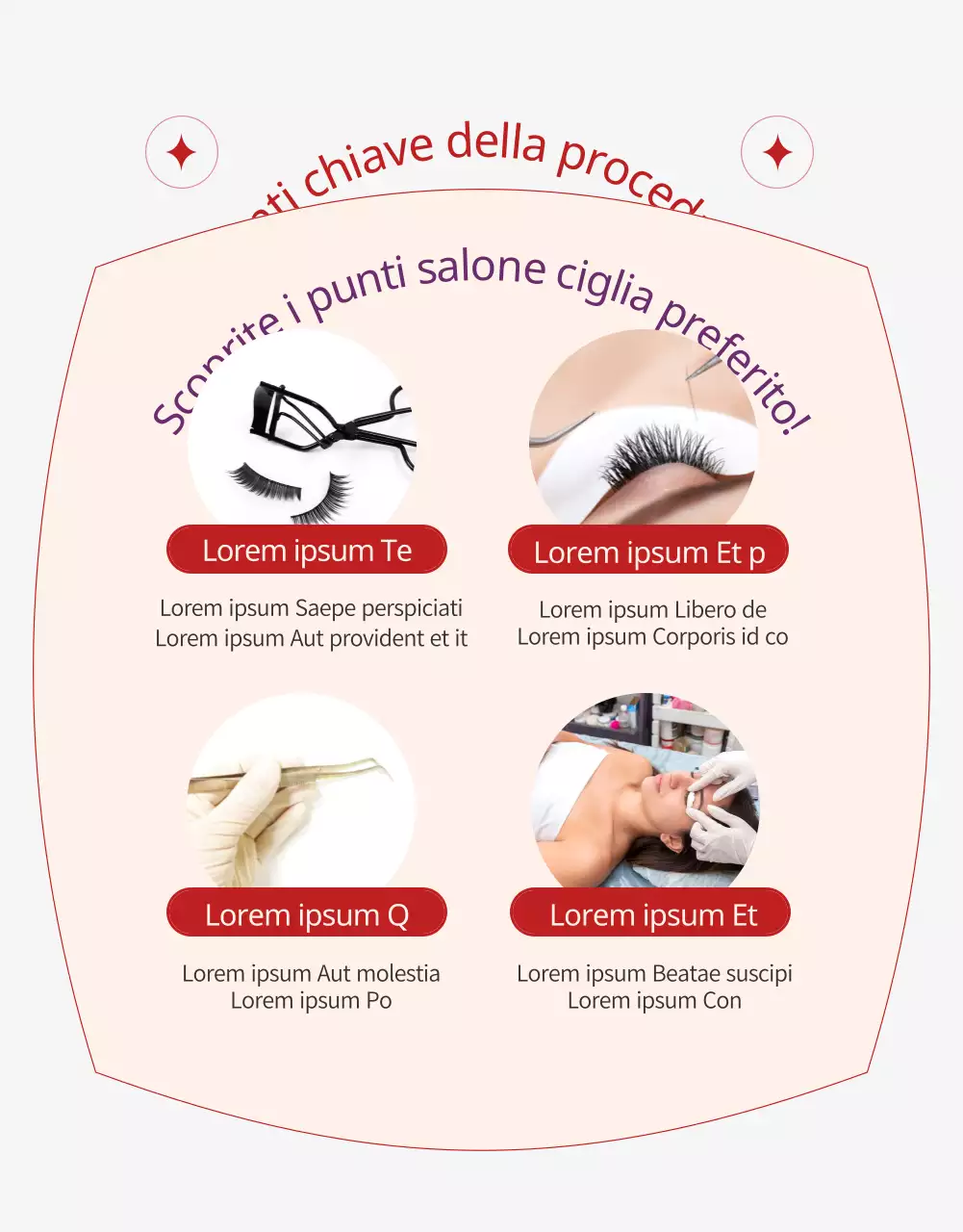 Promuovere le estensioni delle ciglia in rosa (pagina di dettaglio)