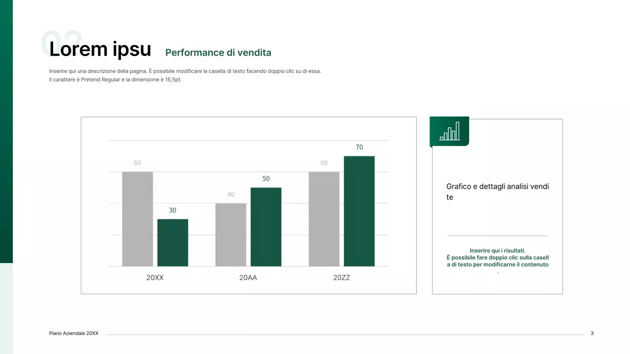 Kit per la presentazione di un business plan con un concetto di indice gradiente in verde