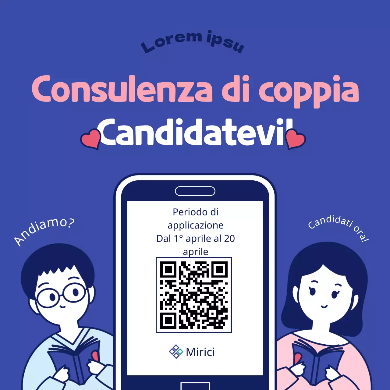 Illustrazione semplice e carina in rosa e blu Mese della famiglia Giorno della coppia Viaggio di nozze Matrimonio Programma di consulenza medica psicologia psichiatria