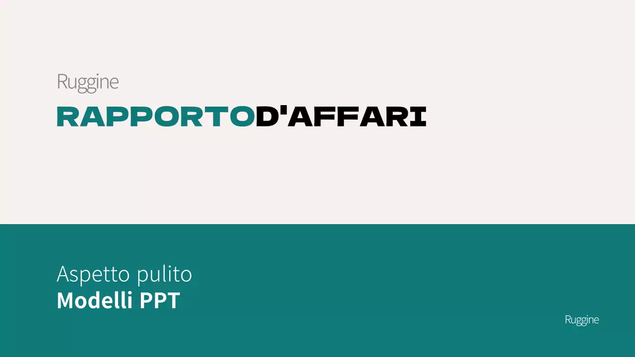 Presentazione di relazioni aziendali