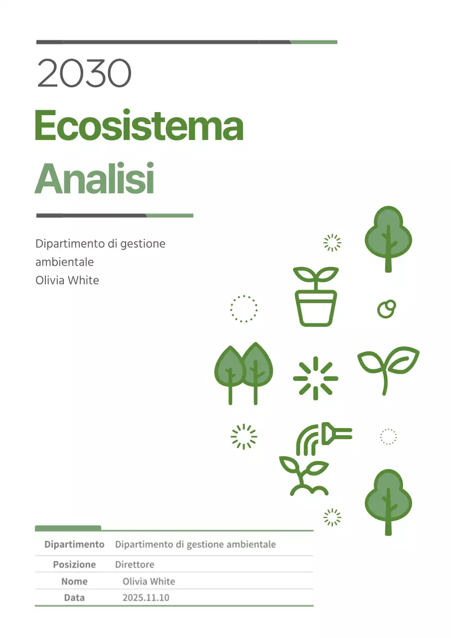 Rapporto di analisi verde e verde lime