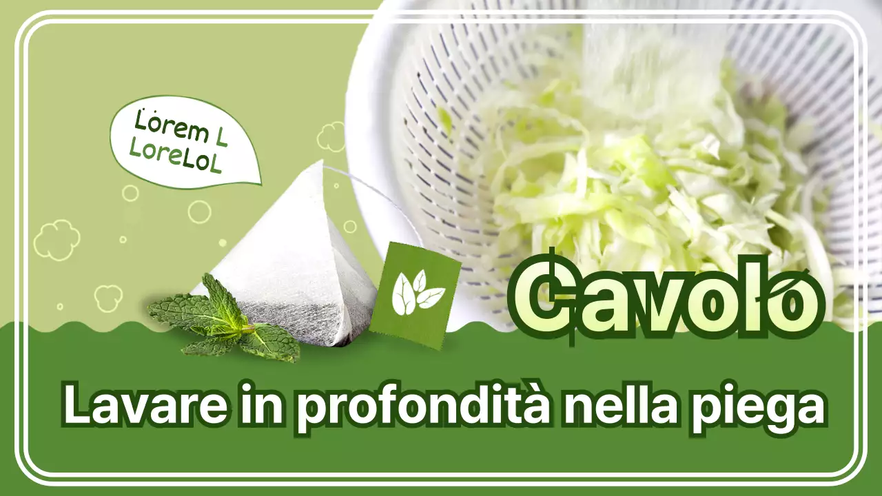 Tema del lavaggio dei cavoli con immagini color oliva