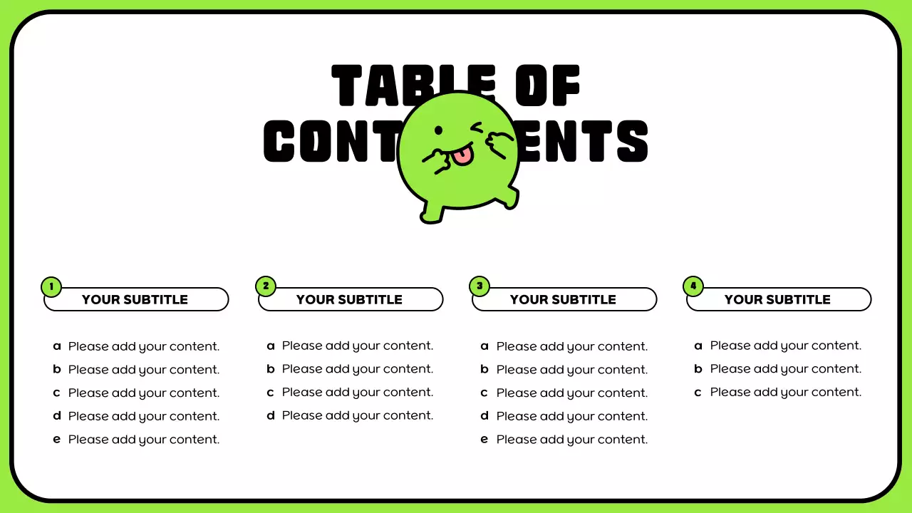 Green Minimal Character Presentation