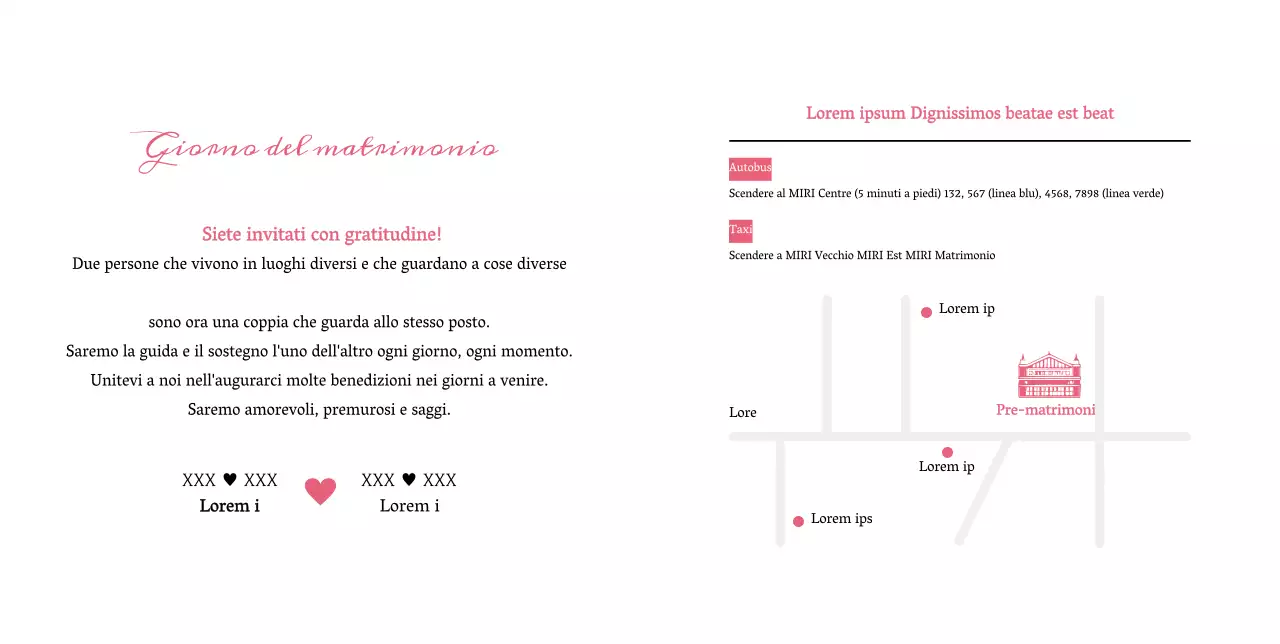 Invito di nozze semplice con tulipani rosa su sfondo bianco