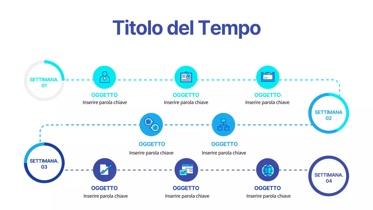 Icona roadmap tratteggiata in blu