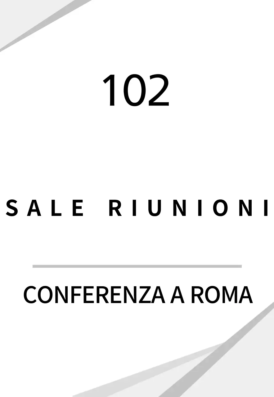 Cartello aziendale bianco con grafica pulita