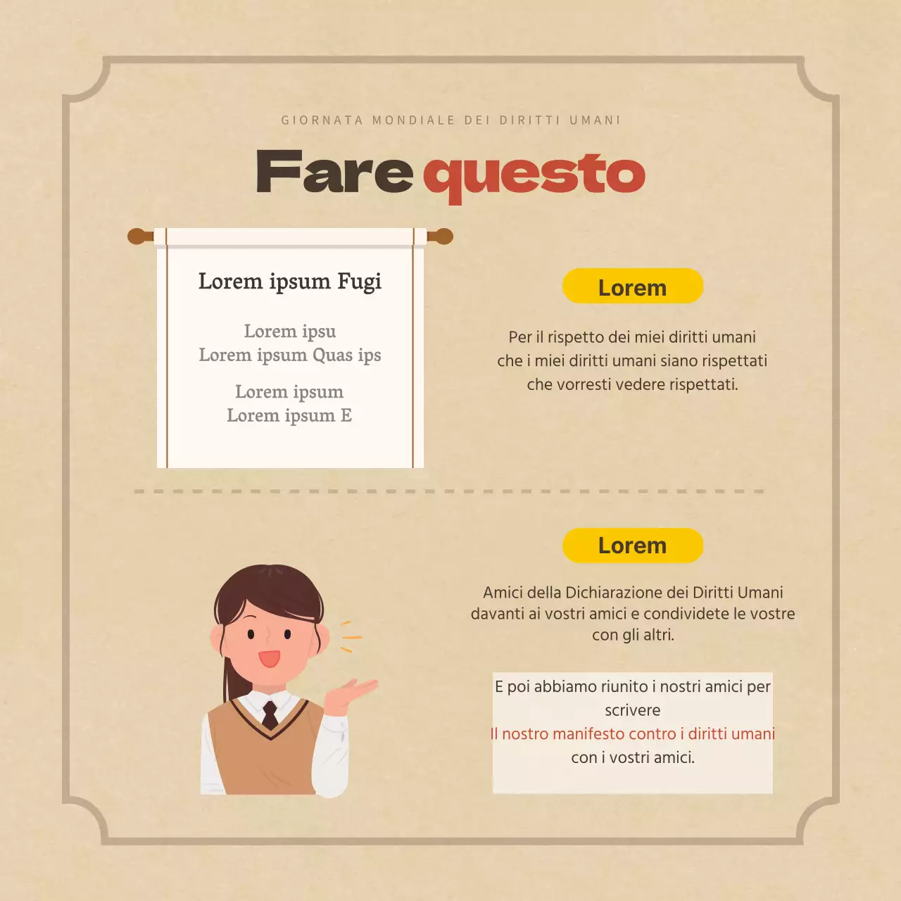 Duclass Giornata mondiale dei diritti umani CardNews Design