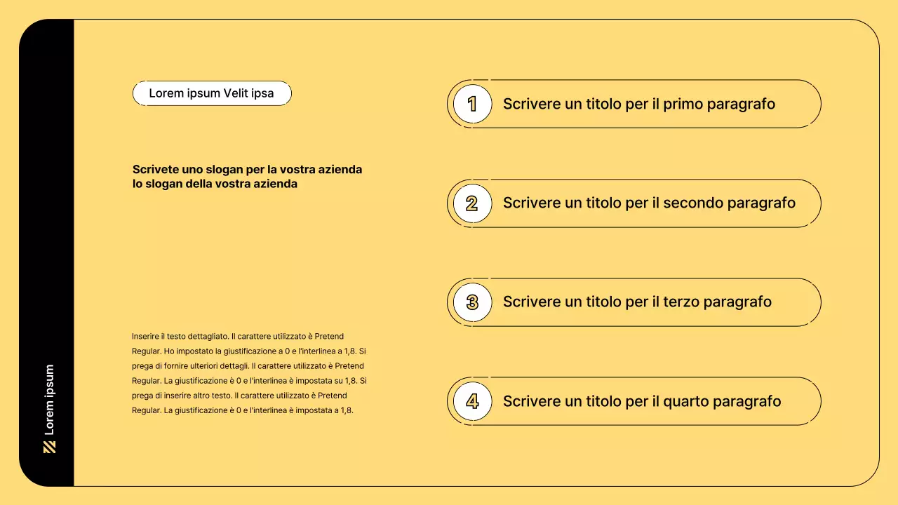 Illustrazione aziendale con linee semplici e colore giallo