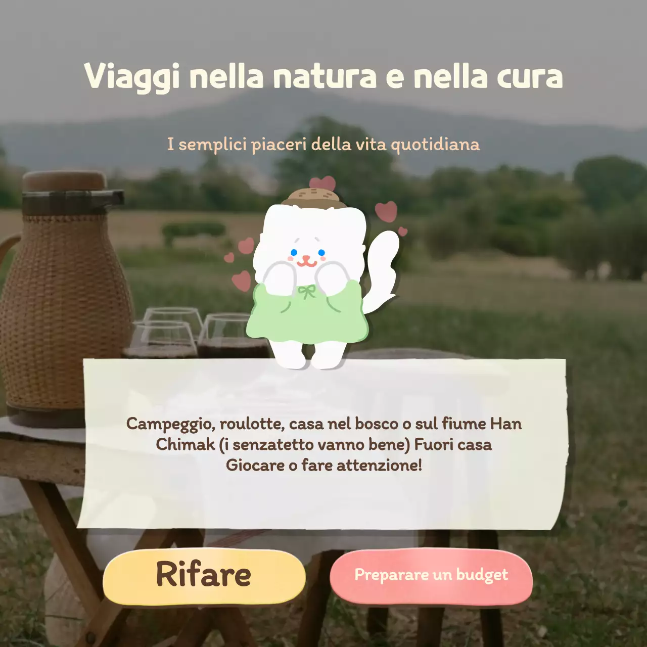 Test psicologico di tipo vacanziero con un simpatico concetto di piscina blu