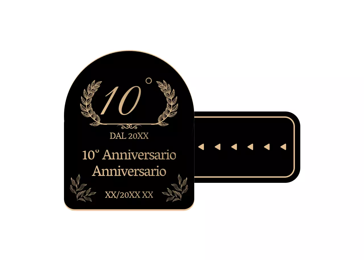 Una cornice di alloro pulita e di classe in nero e oro per commemorare il concetto.