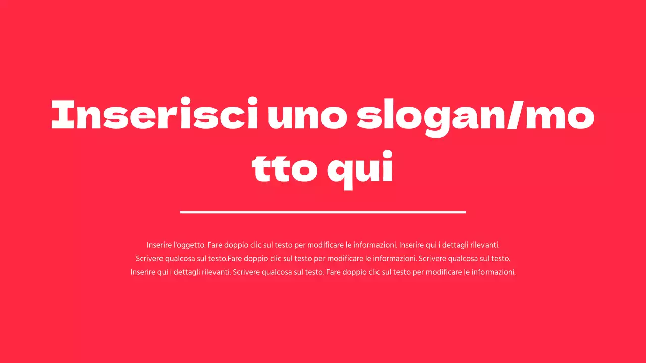 Presentazione della discussione con evidenziazione del testo e disposizione delle foto in rosso