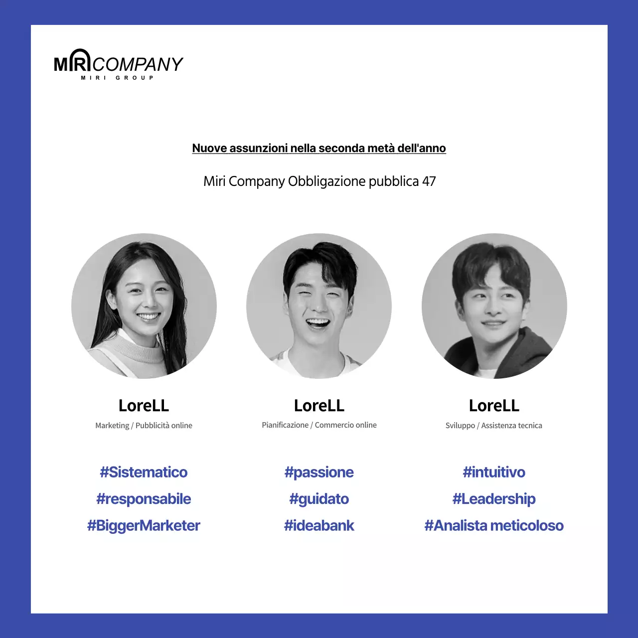 Concetto blu giallo biglietto di presentazione aziendale per i dipendenti notizie contenuti nei social media