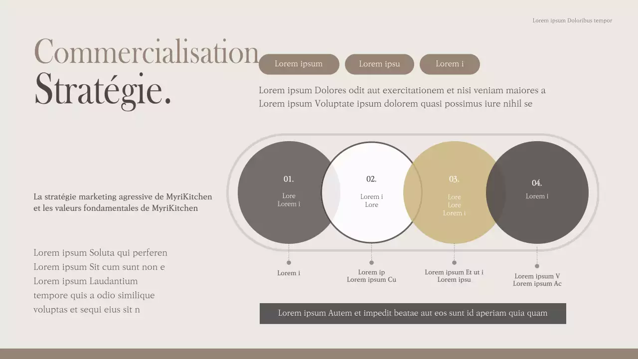 Cuisine commune moderne en beige et marron (présentation)