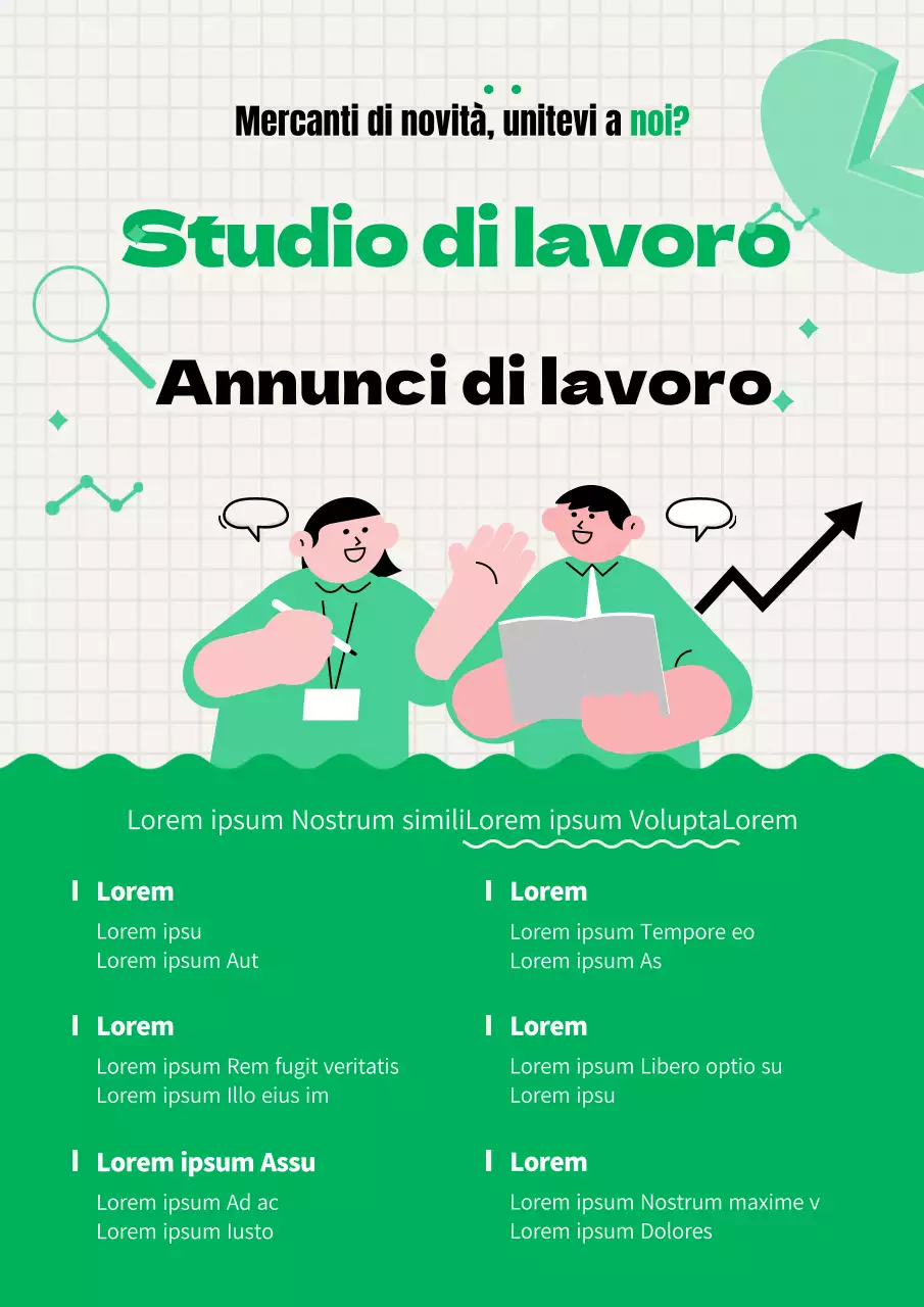 Annunci di lavoro per studenti con un simpatico tocco di verde