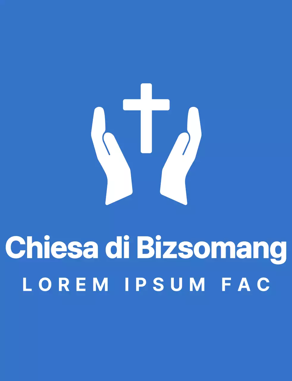 Maglietta semplice e pulita con logo in stile ritiro invernale della chiesa in blu e bianco