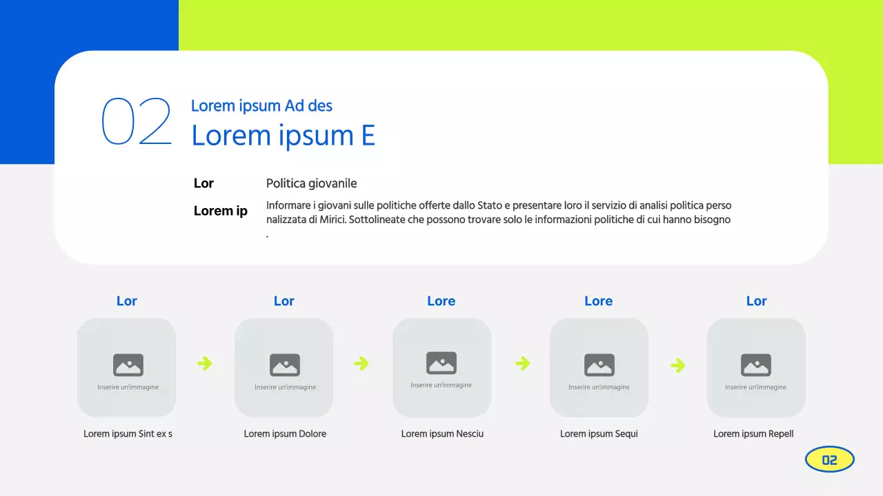 Un bel rapporto di attività per i sostenitori in verde e blu lime