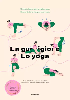 Copertina del libro di yoga rosa e verde