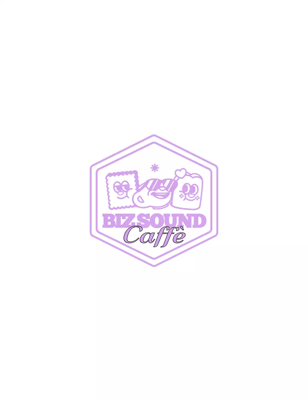 Carino e alla moda dessert carattere e lo stile di combinazione di testo per caffè merce