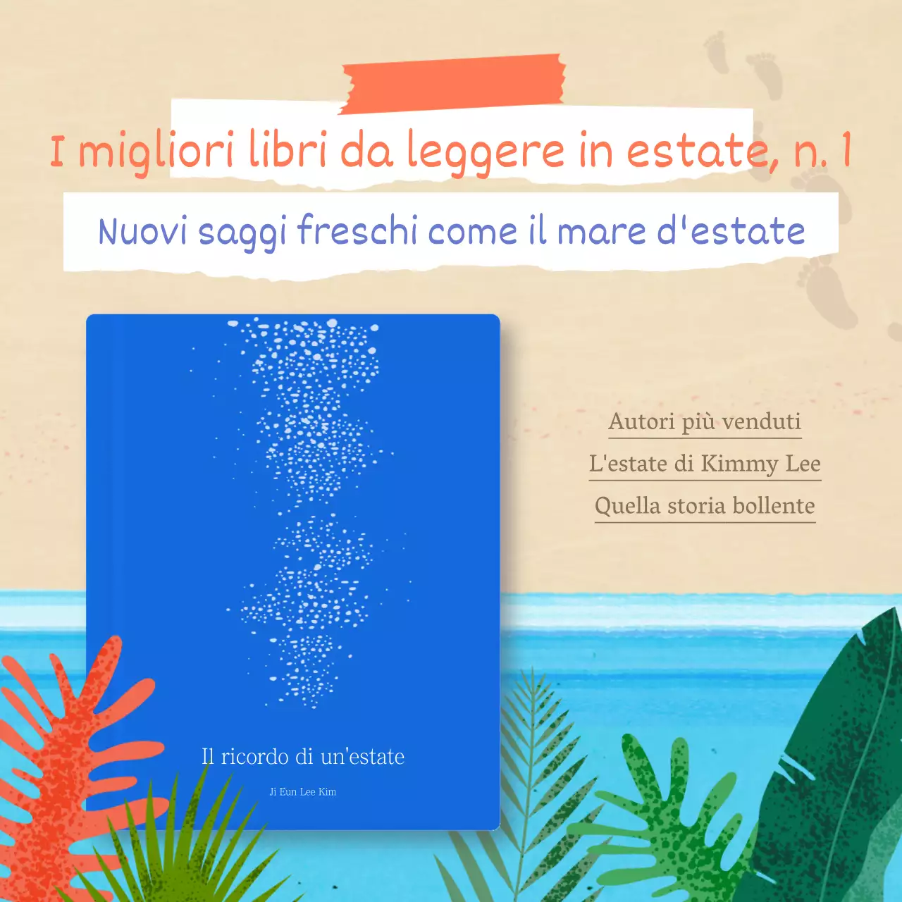 Promuovete il vostro nuovo libro di saggistica con i colori naturali del blu e dell'arancione