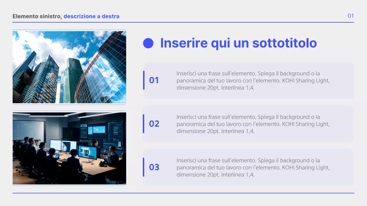 Semplice rapporto di layout aziendale in bianco e blu