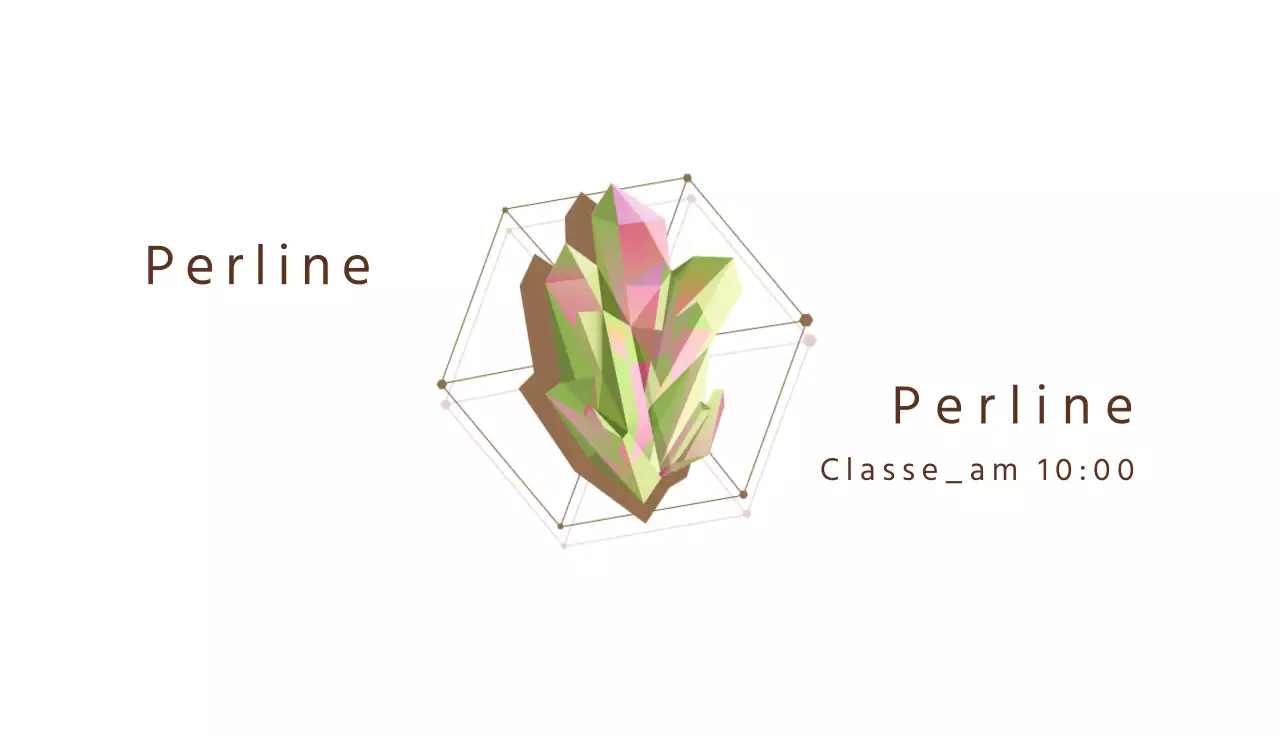 Biglietto da visita artigianale con perline illustrazione del loto rosa beige