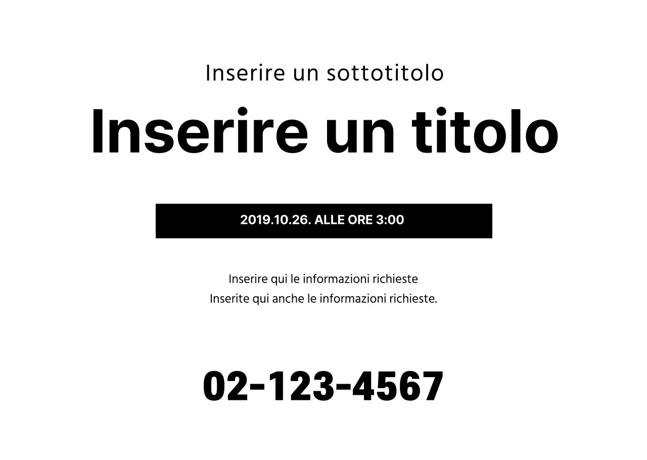 Trasparenza del testo del titolo semplice