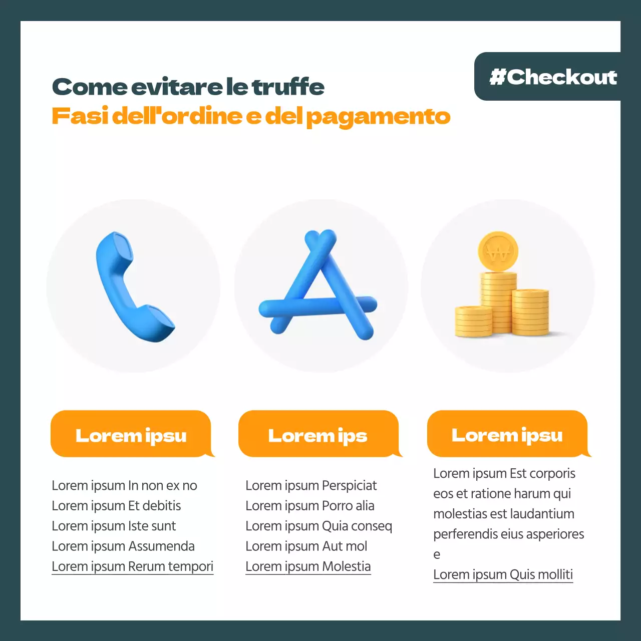 Come evitare di cadere vittima delle truffe del lavoro da casa all'estero in verde e arancione CardNews