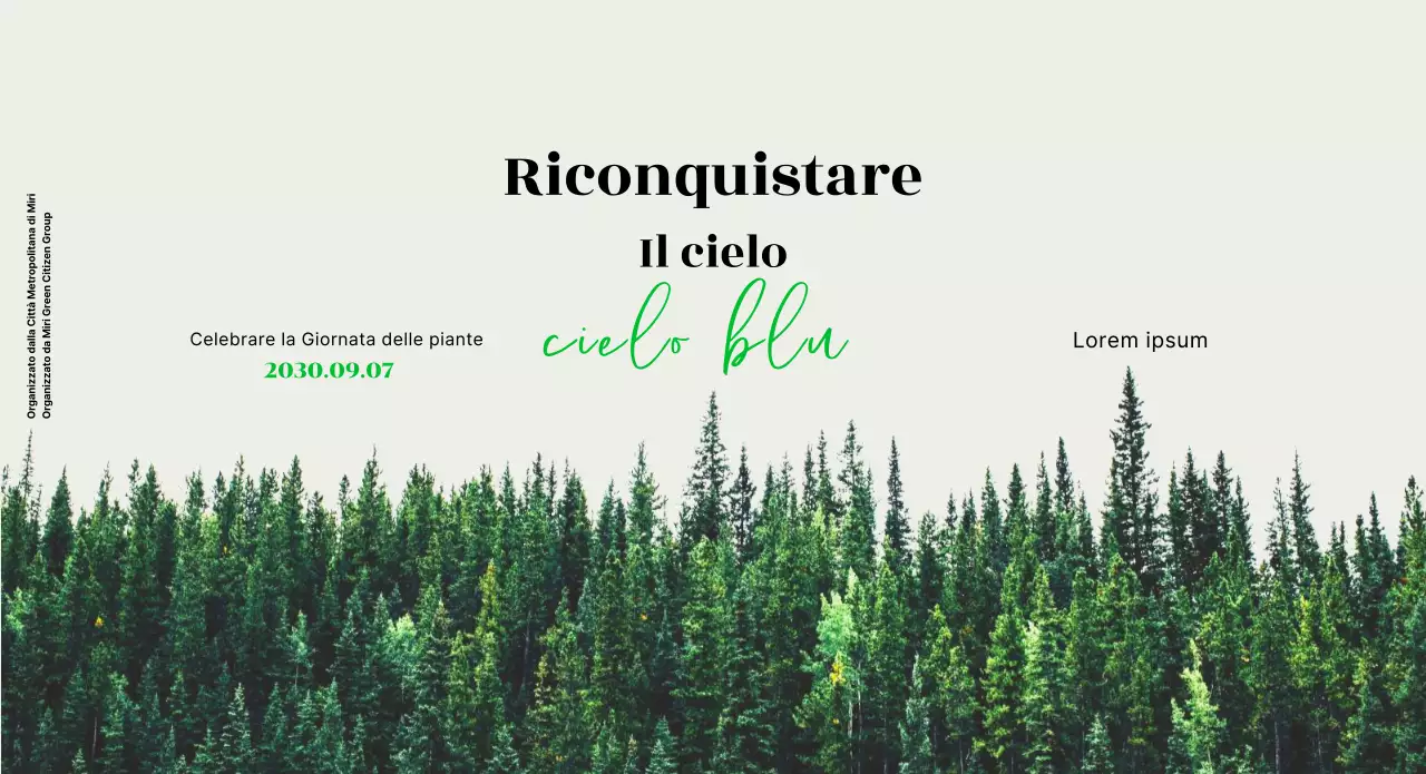 Una semplice celebrazione dell'Arbor Day in beige e verde