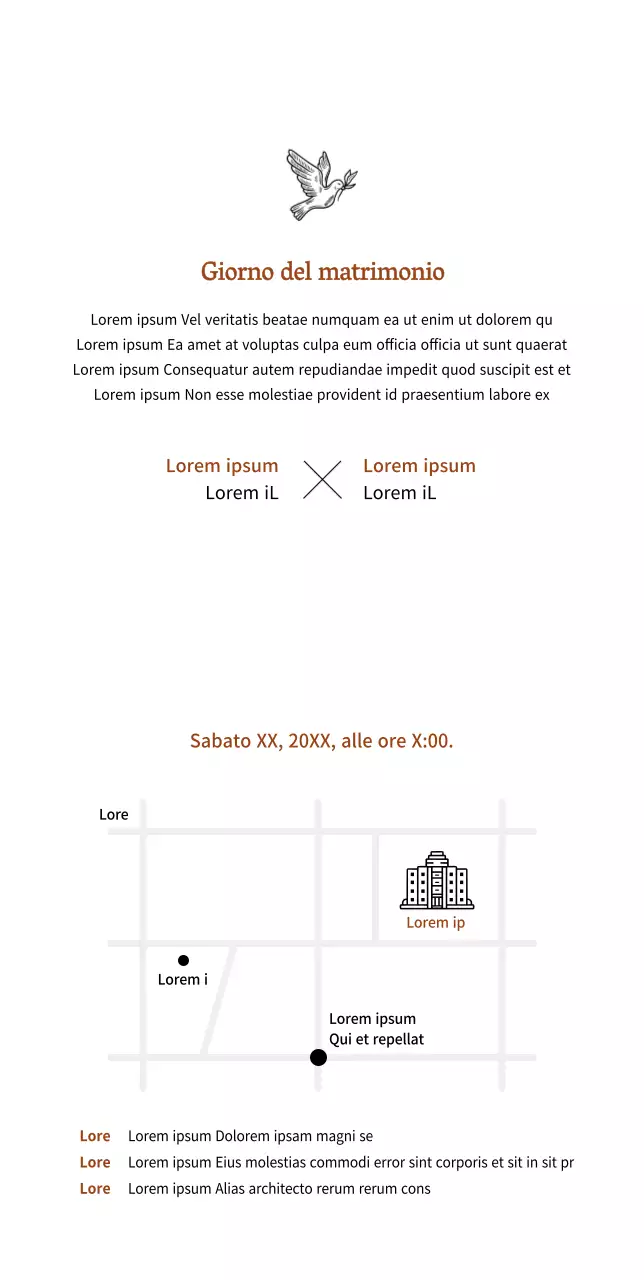 Invito di matrimonio con una simpatica coppia di sposi su sfondo giallo