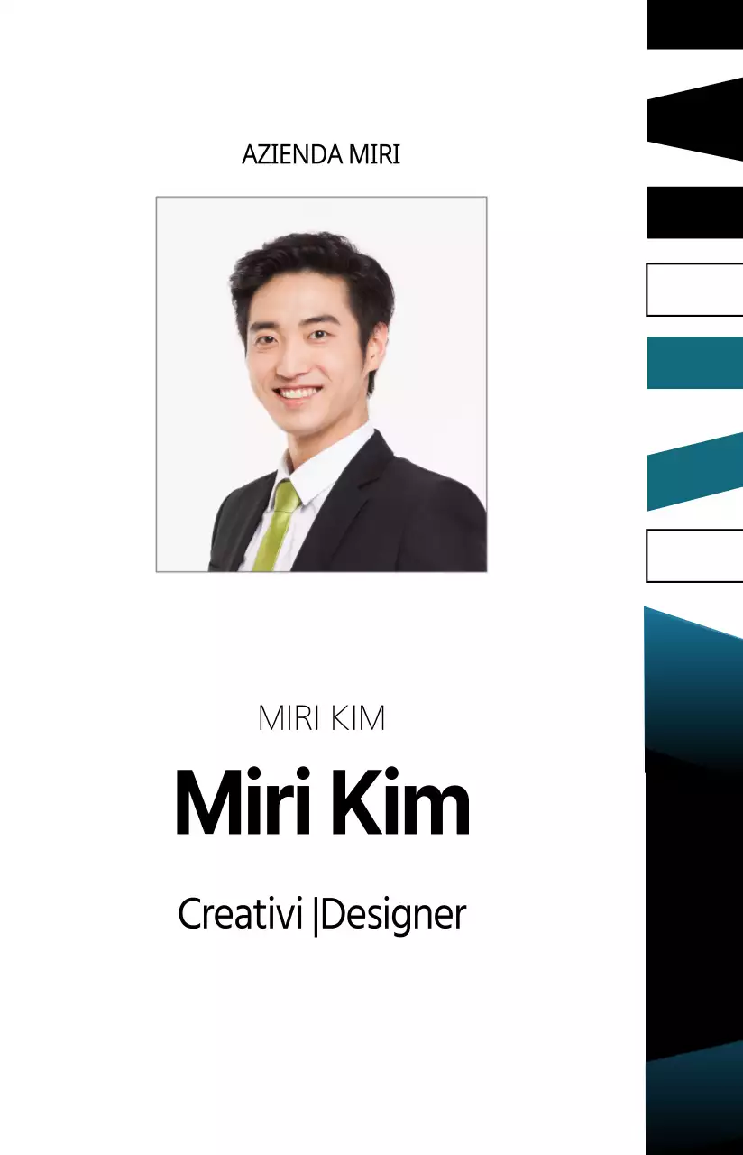 Azienda semplice con accenti grafici monocromatici blu