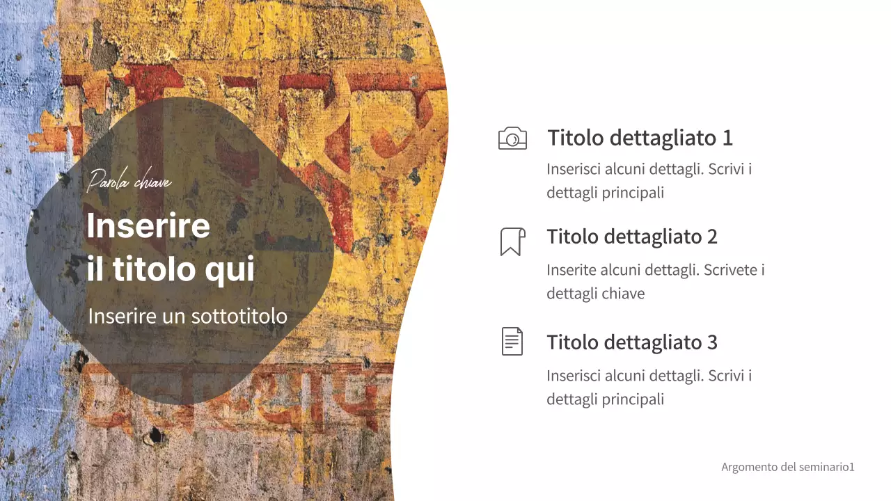 Presentazioni per seminari