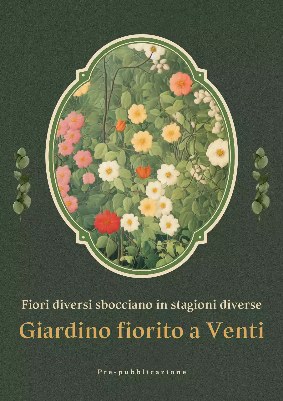 Copertina del libro di saggistica emozionale con fiori verdi