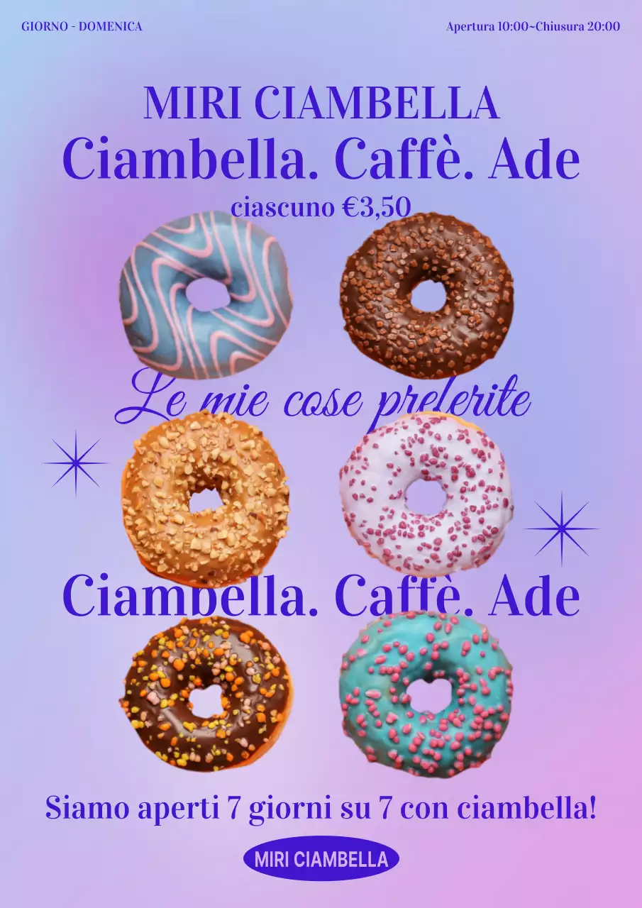 Poster del caffè viola