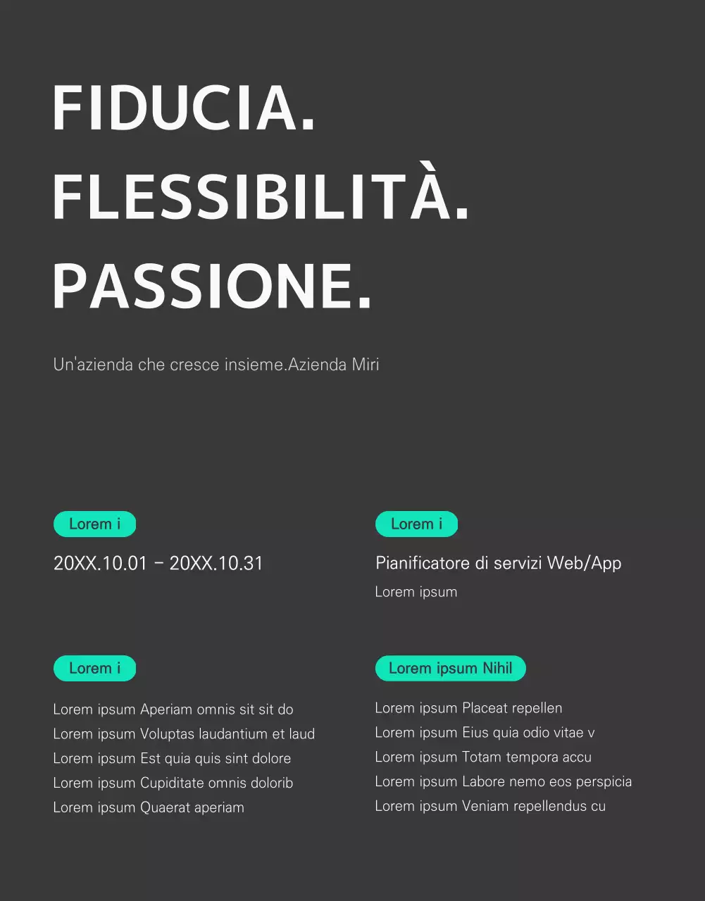 Postazione di lavoro pulita e semplice con accenti blu menta