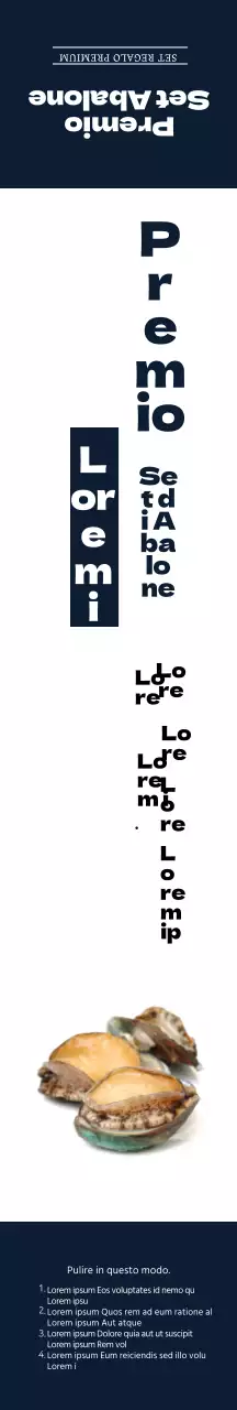 Set di Abalone Premium di lusso della Marina Bianca