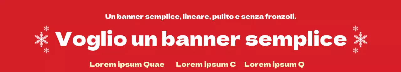 Striscione natalizio rosso ordinato