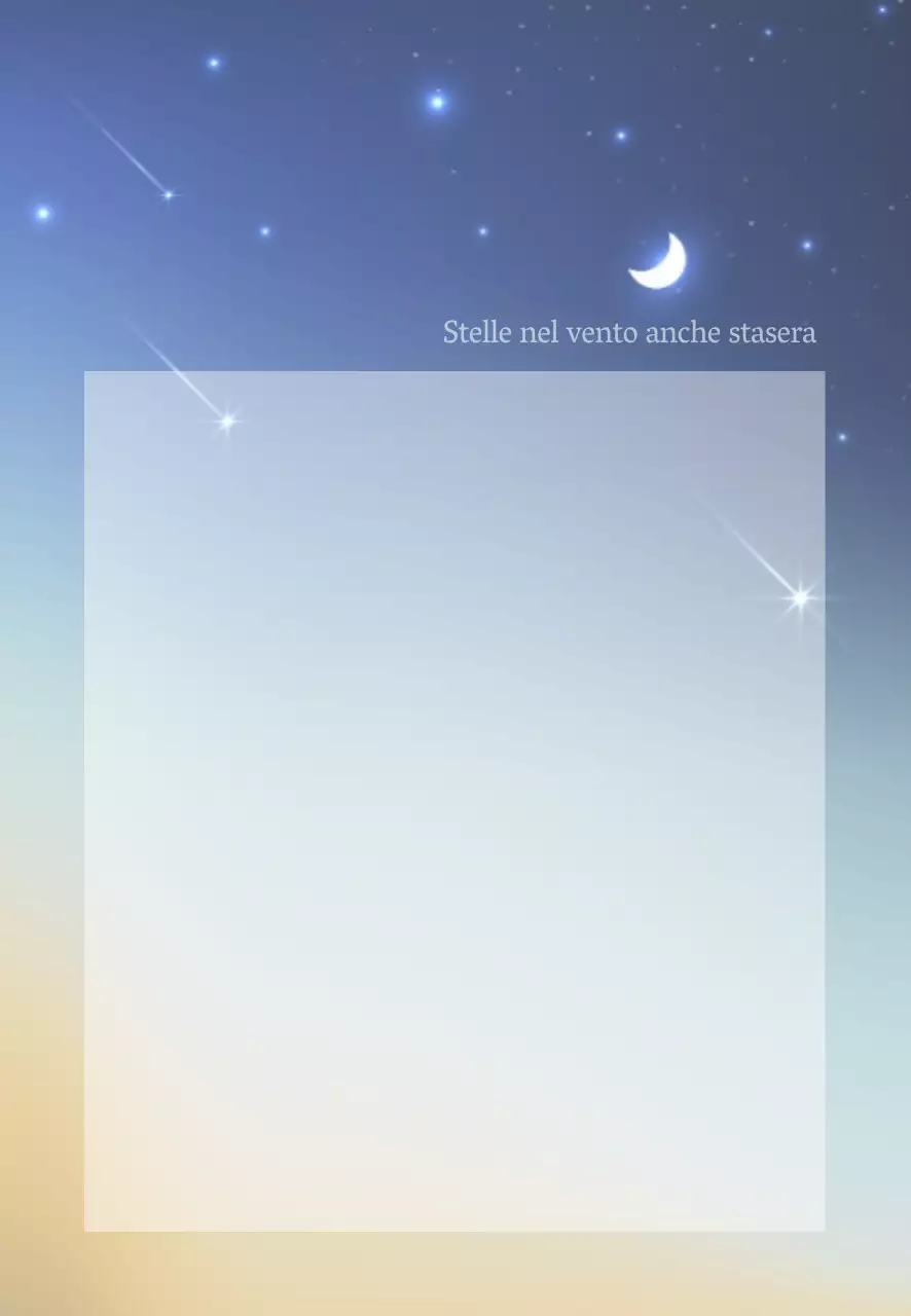 Versi colorati blu sentimento cielo notturno