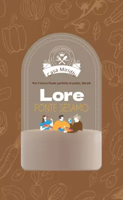 Foto marrone etichetta vintage di salsa al sesamo