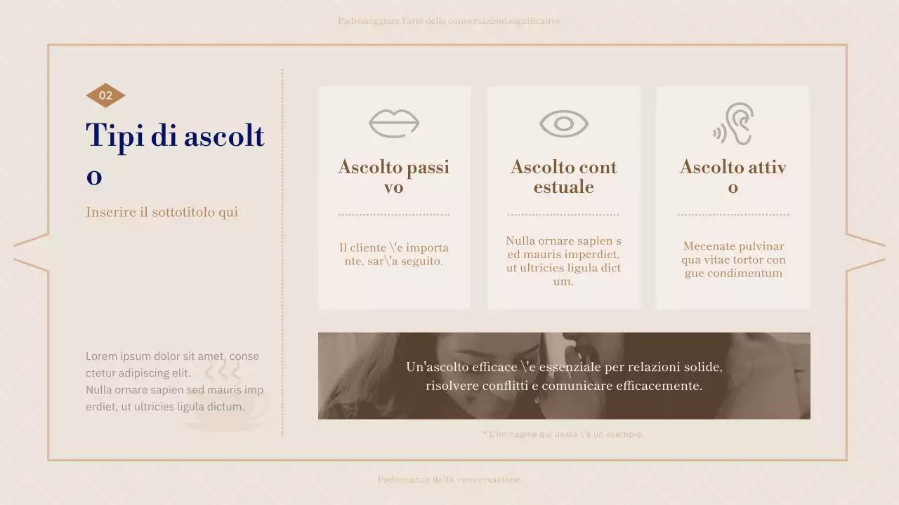 Dialogo del giorno in blu navy e beige