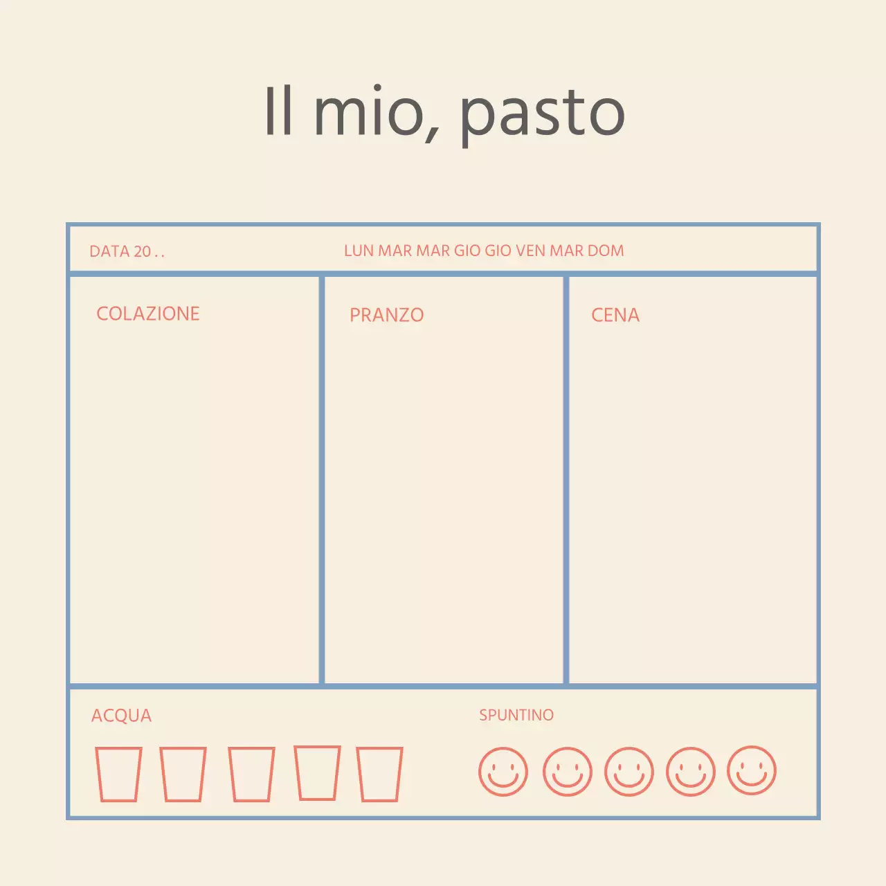 Linee blu beige tracker semplice