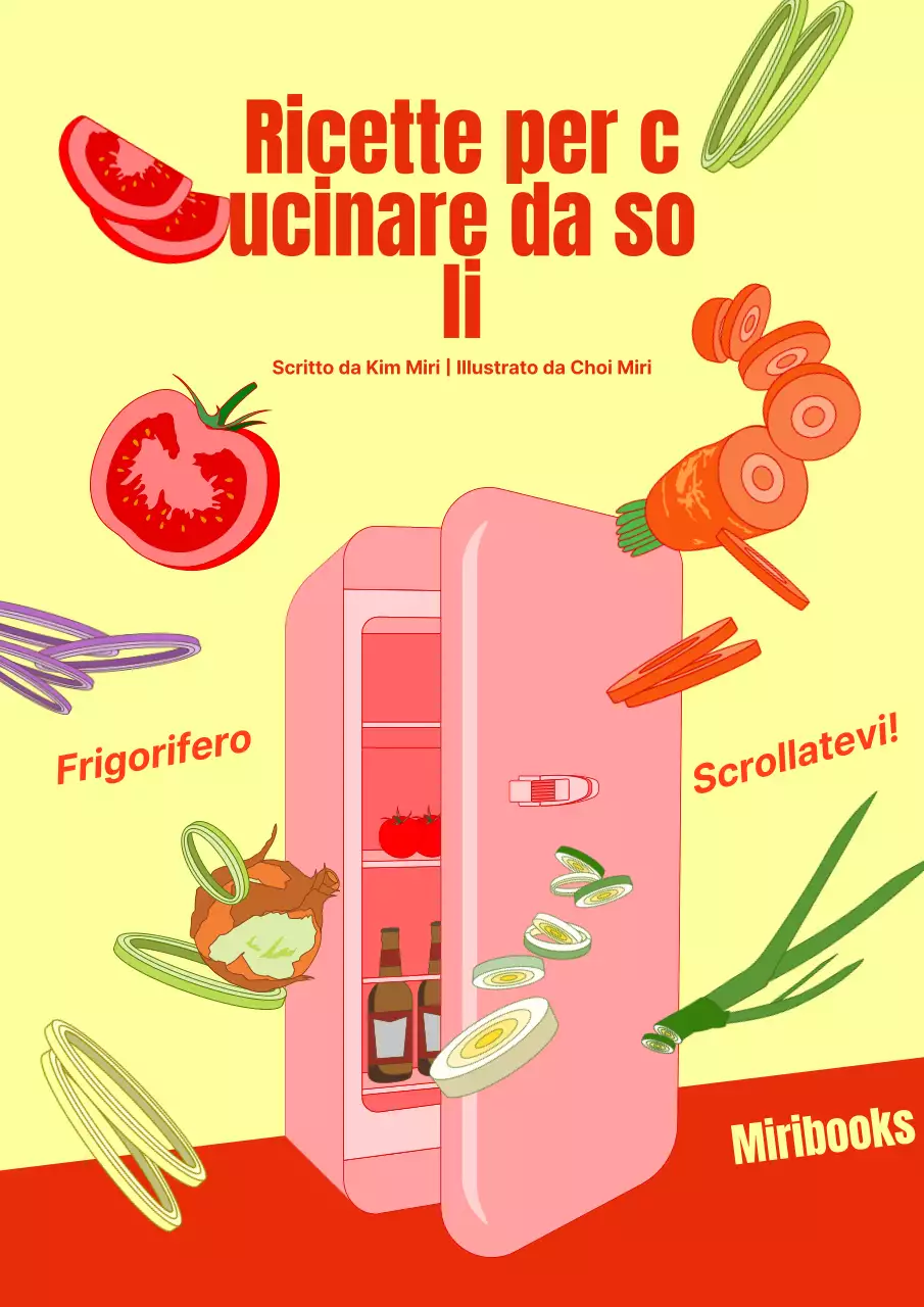 Promuovere ricette vivaci e dinamiche con i fridge pops rossi e gialli