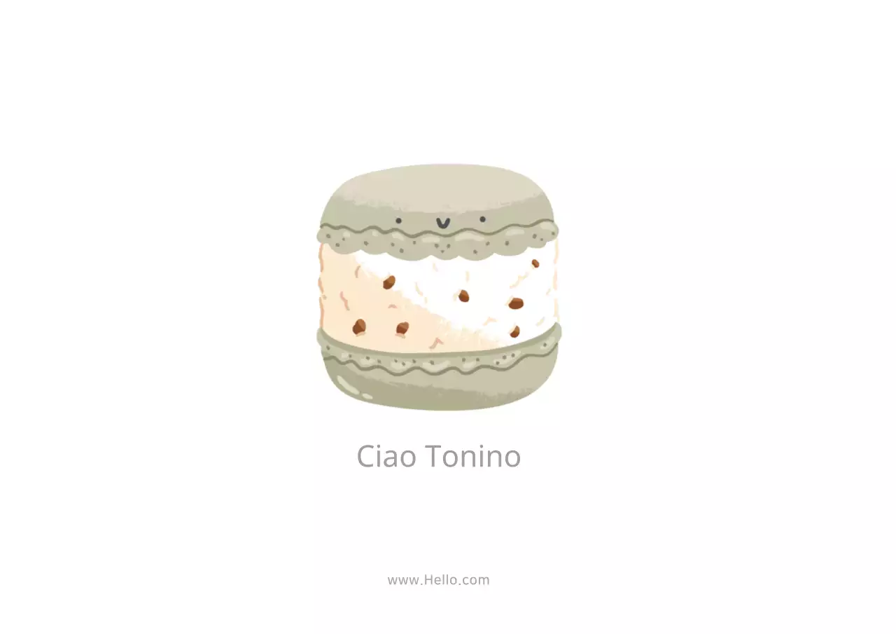 Macarons dai colori vivaci con simpatici personaggi del caffè per la promozione del vostro locale