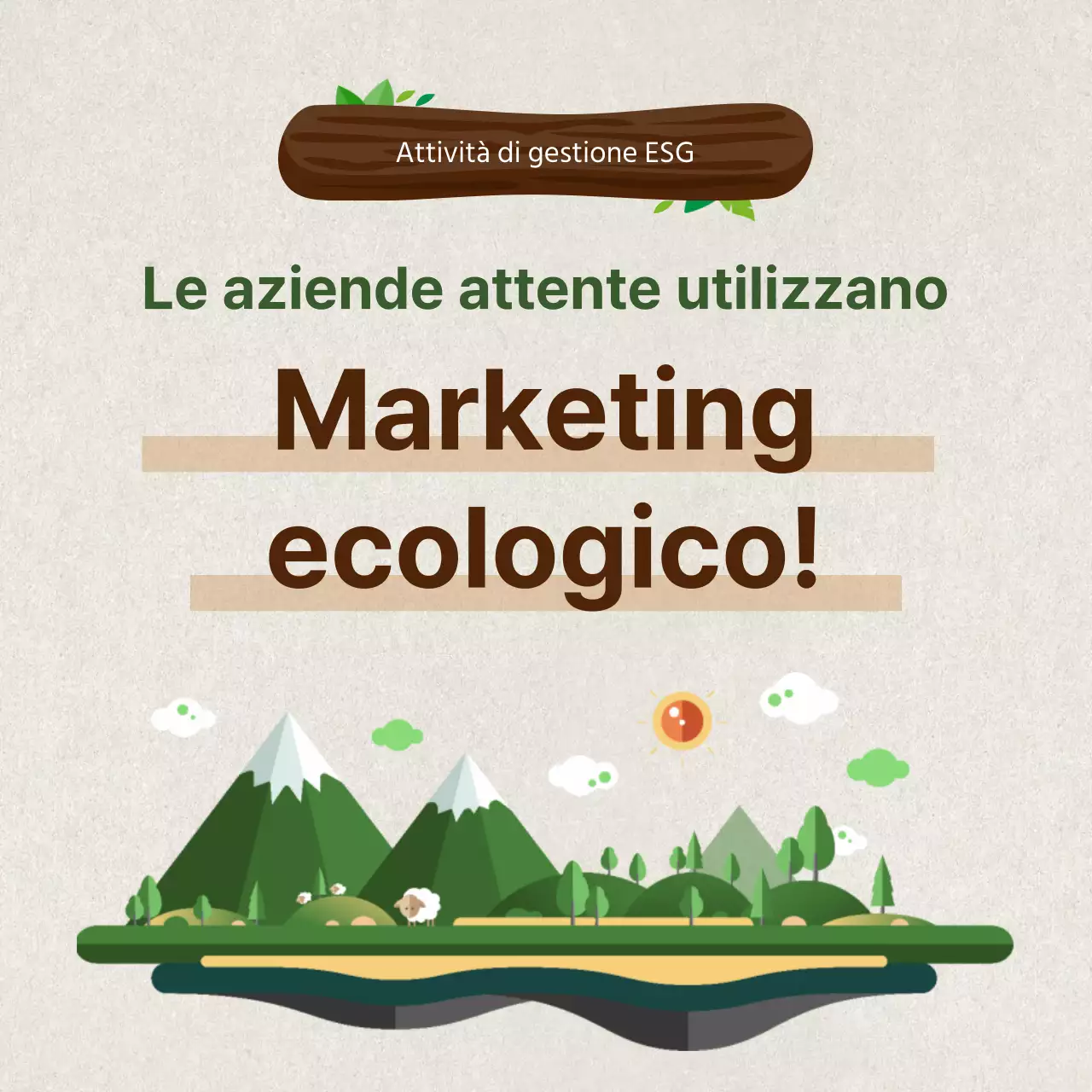 Illustrazione della gestione ESG Introduzione al marketing verde