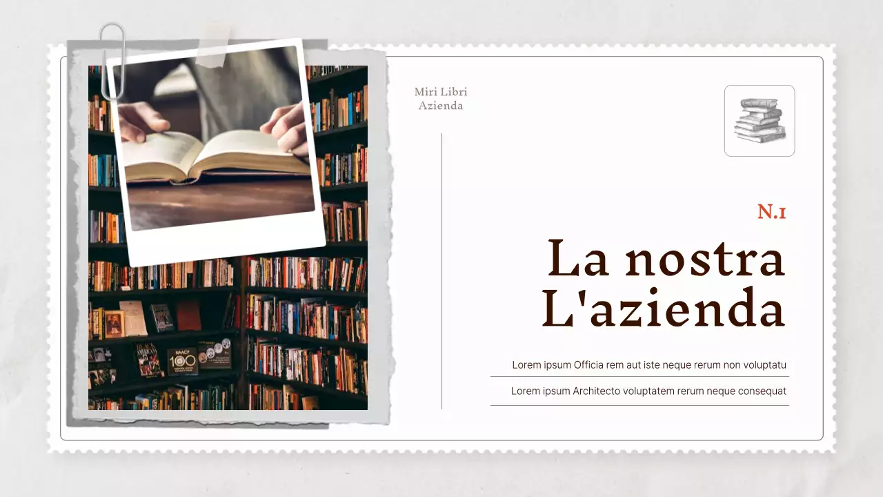 Un profilo aziendale vintage in beige e grigio