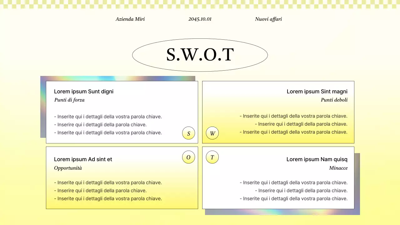 Proposta di progetto commerciale kitsch in giallo